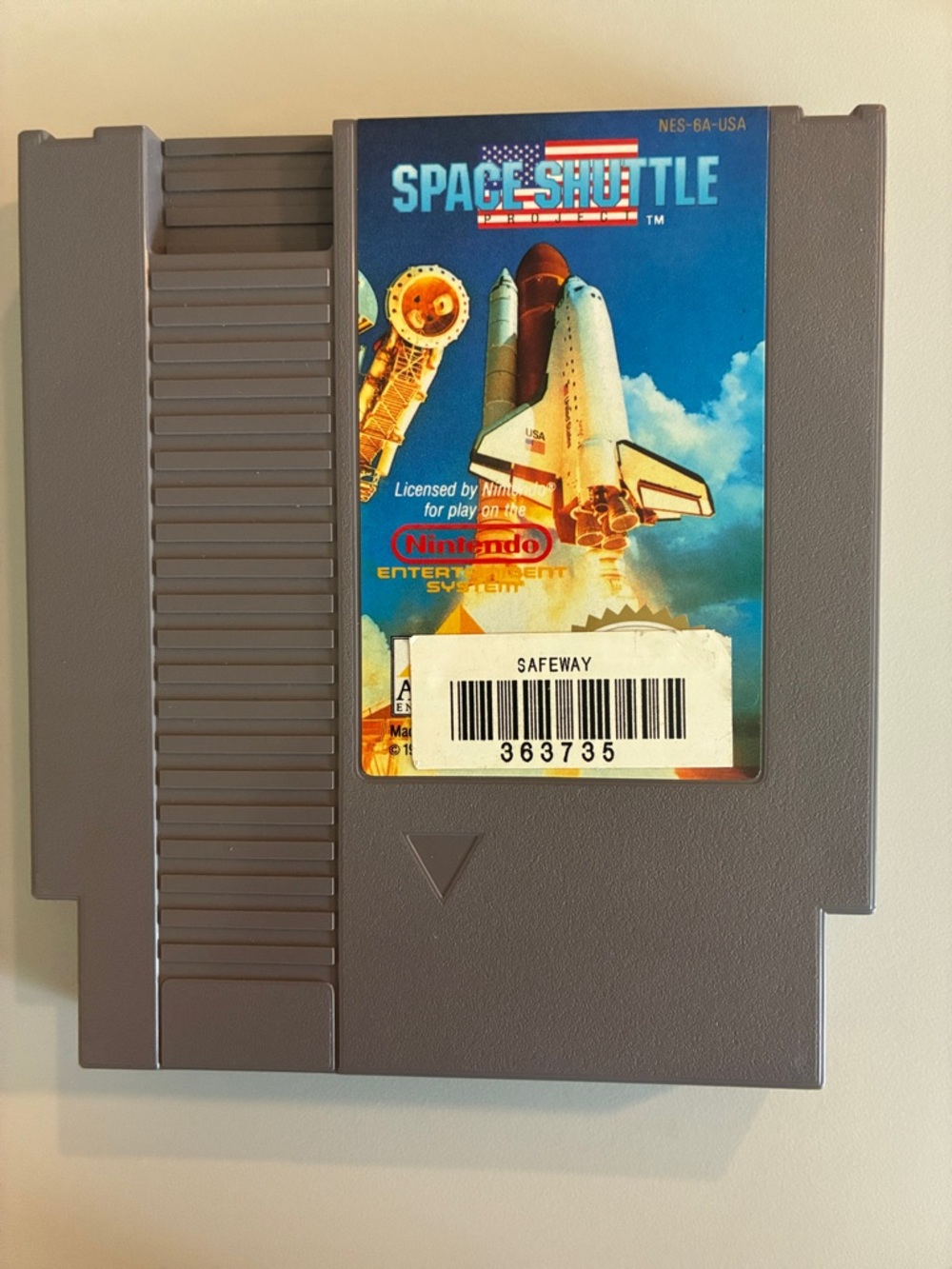 Nintendo Space Shuttle NES Game Cartridge - Gray with Blue Label